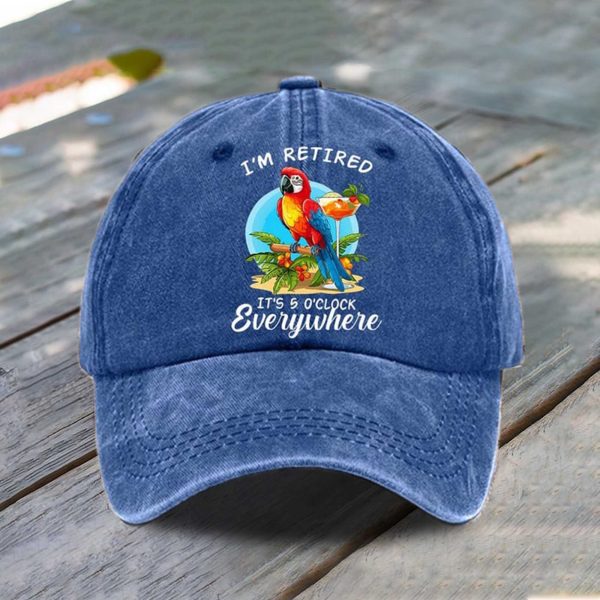 Im Retired Its 5 Oclock Everywhere Baseball Cap 3
