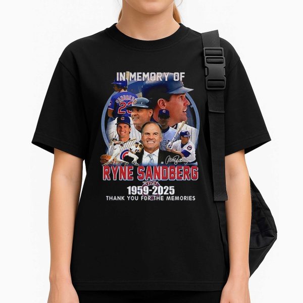 In memories of Ryne Ryno Sandberg Chicago Cubs 1959 2025 Shirt 1