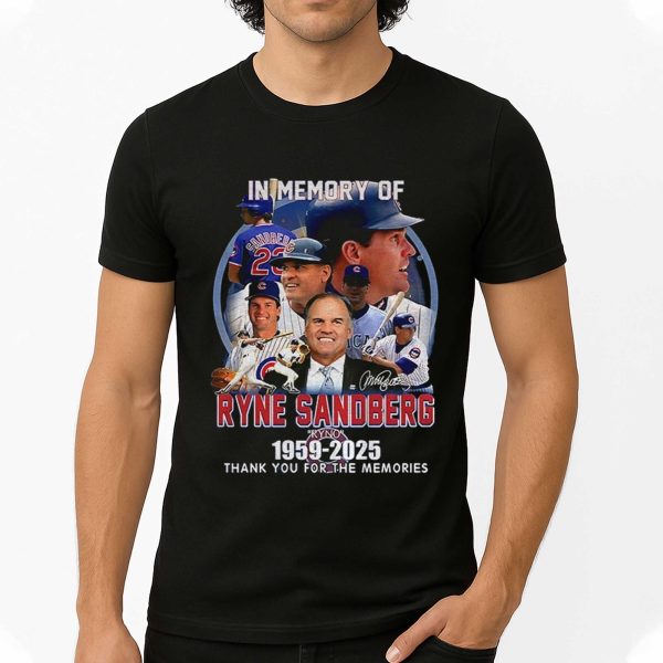 In memories of Ryne Ryno Sandberg Chicago Cubs 1959 2025 Shirt 4