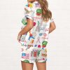 Independence Day Celebration Watercolor Silky Satin Pajama Set