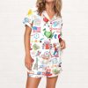 Independence Day Celebration Watercolor Silky Satin Pajama Set