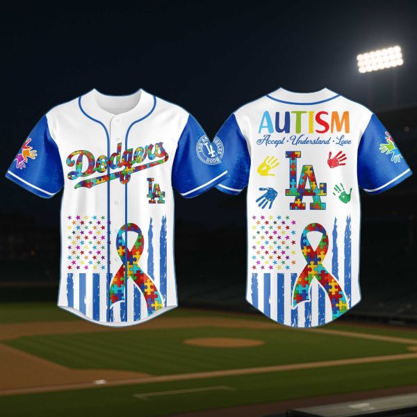Los Angeles Dodgers Autism Awareness Month Jersey 2025 1