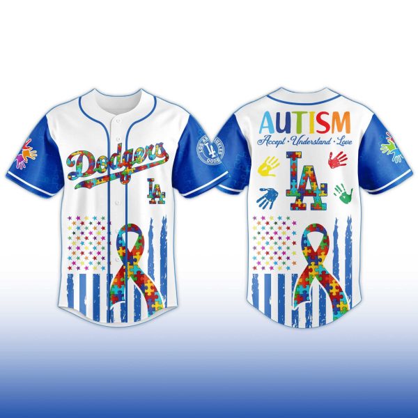 Los Angeles Dodgers Autism Awareness Month Jersey 2025 2