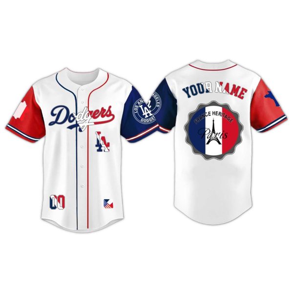 Los Angeles Dodgers France Heritage Month Jersey 2025 1