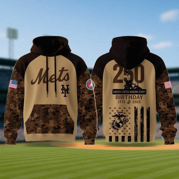 Mets USMC 250th Anniversary Hoodie 2025 2