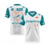 Miami Dolphins Nurses Night V neck Short Sleeve Jersey 2025 1