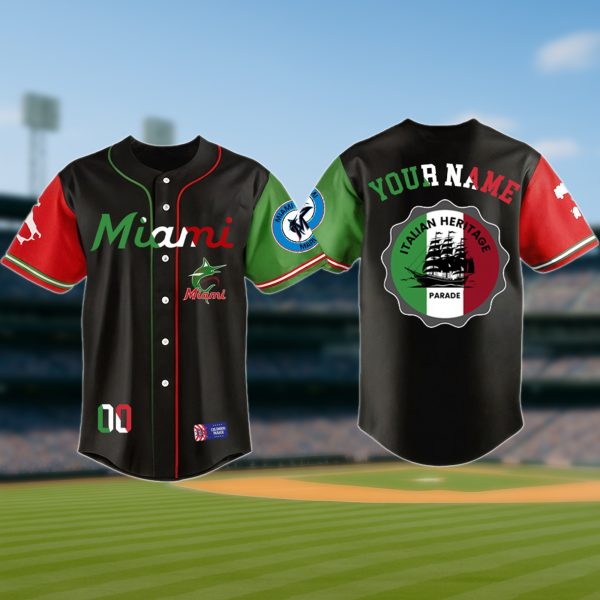 Miami Marlins Columbus Parade Italian Heritage Night Jersey 2025 2