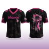 Minnesota Vikings Breast Cancer Awareness Month V neck Short Sleeve Jersey 2025 2