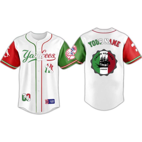 New York Yankees Columbus Parade Italian Heritage Night Jersey 2025 1