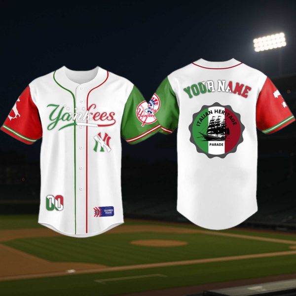 New York Yankees Columbus Parade Italian Heritage Night Jersey 2025 2