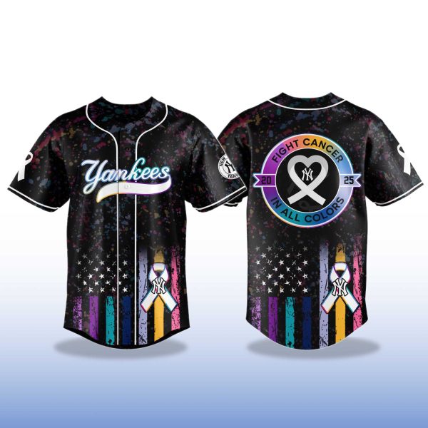 New York Yankees Fight Cancer in All Colors Jersey 2025 2