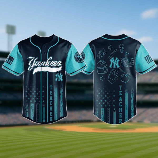 New York Yankees Teacher Appreciation Ocean Teal Jersey 2025 2