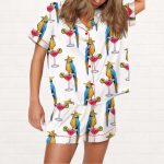 Parrot Margarita Silky Satin Pajama Set