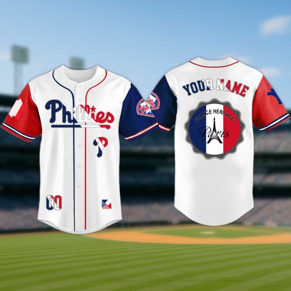 Philadelphia Phillies France Heritage Jersey 2025 3