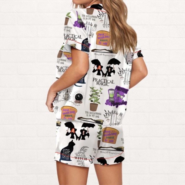 Practical Magic Witches Silky Satin Pajama Set