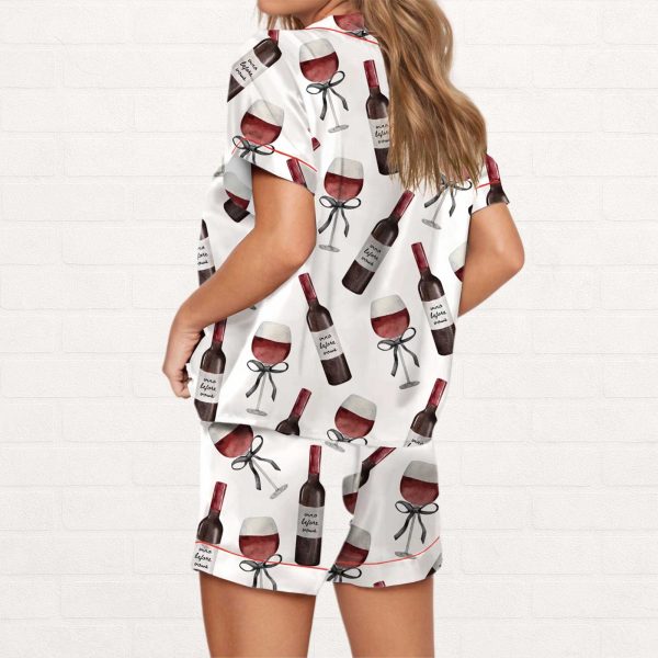 Red Wine Silky Satin Pajama Set