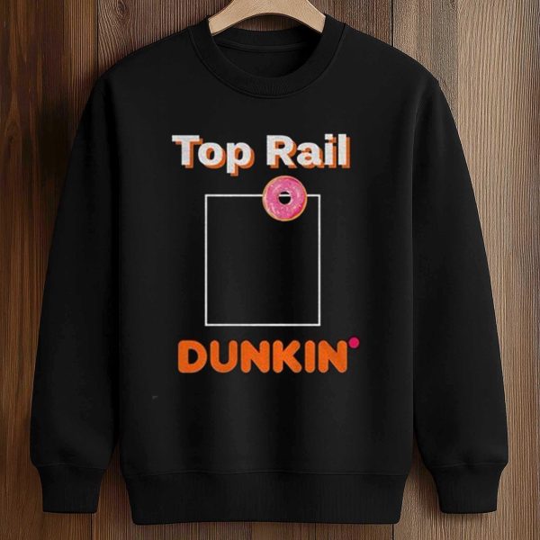 Rob Bradford Wears Top Rail Dunkin Donuts Shirt