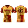 San Francisco 49ers Firefighter Appreciation Night V neck Short Sleeve Jersey 2025 1