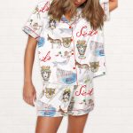 Sicily Italy Travel Silky Satin Pajama Set