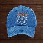 Skeleton Dance Fuck Trump Halloween FDT Hat