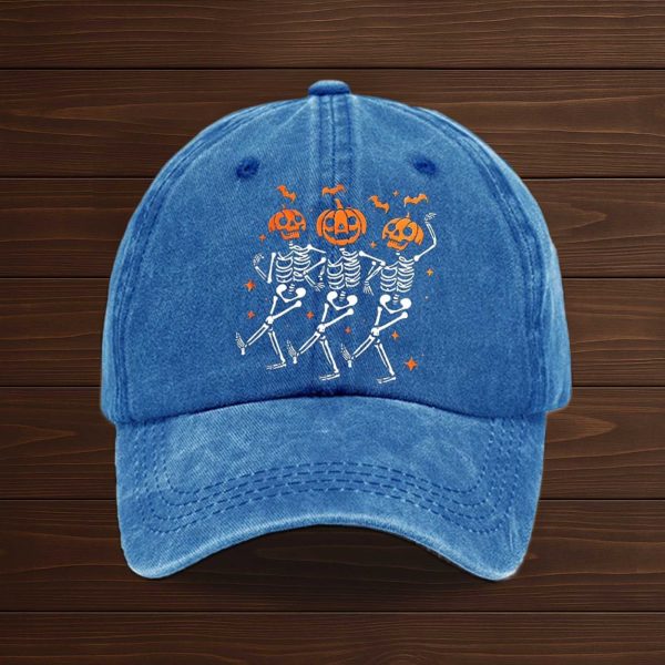 Skeleton Dance Fuck Trump Halloween FDT Hat 1