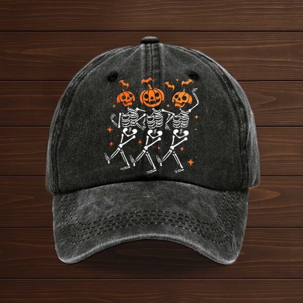Skeleton Dance Fuck Trump Halloween FDT Hat 2