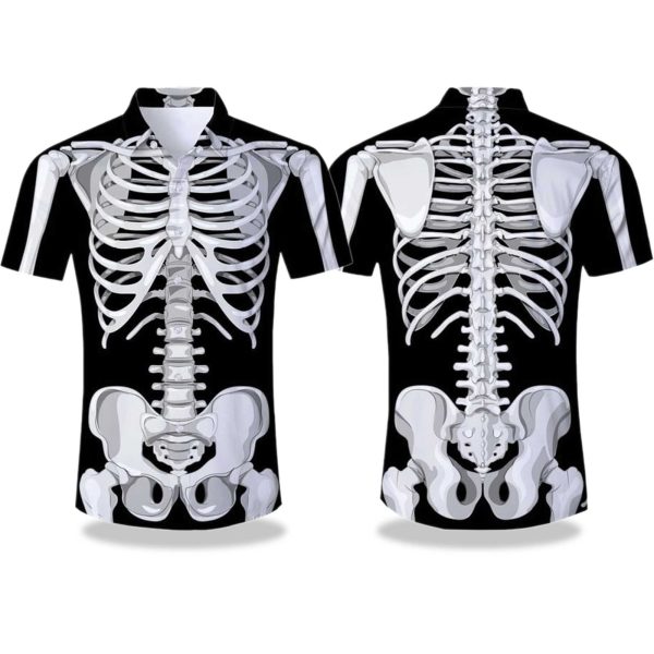 Skeleton Halloween Hawaiian Shirt 2025 1
