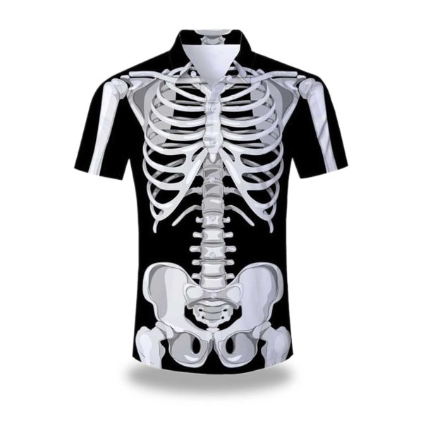 Skeleton Halloween Hawaiian Shirt 2025 2