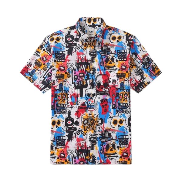 Spooky Halloween Doodles Hawaiian Shirt 2025 1