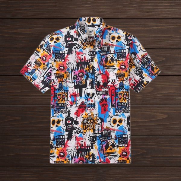 Spooky Halloween Doodles Hawaiian Shirt 2025 2