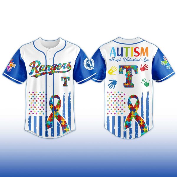 Texas Rangers Autism Awareness Month Jersey 2025 2