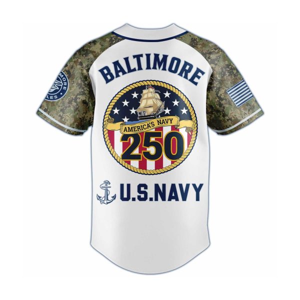 US Navy 250th Birthday Baltimore Orioles Jersey 2025 3