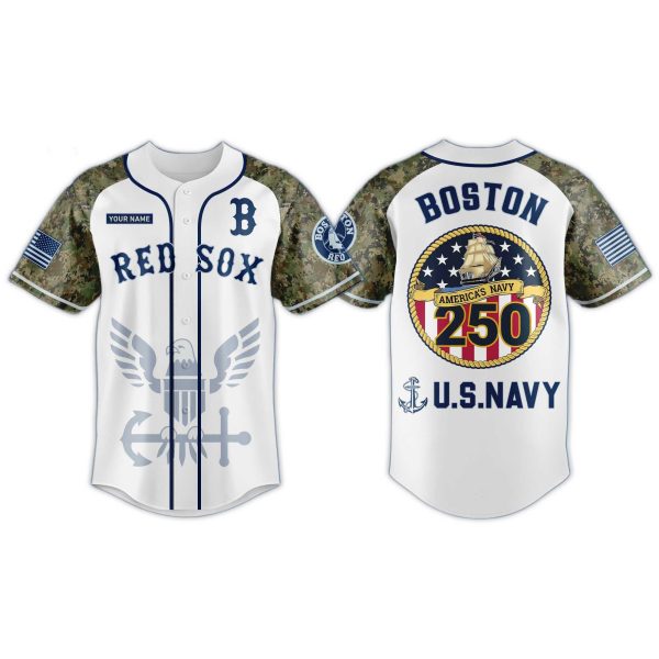 US Navy 250th Birthday Boston Red Sox Jersey 2025 1
