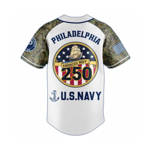 US Navy 250th Birthday Philadelphia Phillies Jersey 2025 3
