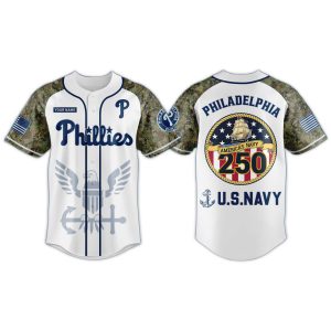 US Navy 250th Birthday Philadelphia Phillies Jersey 2025 1