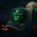 Vintage Halloween Ghost Print Hat