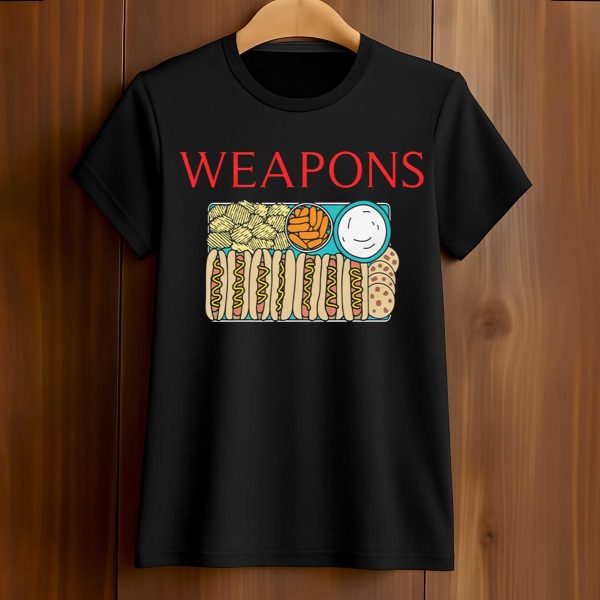 Weapons Hotdogs and Cookies Weapons Movie T Shirt