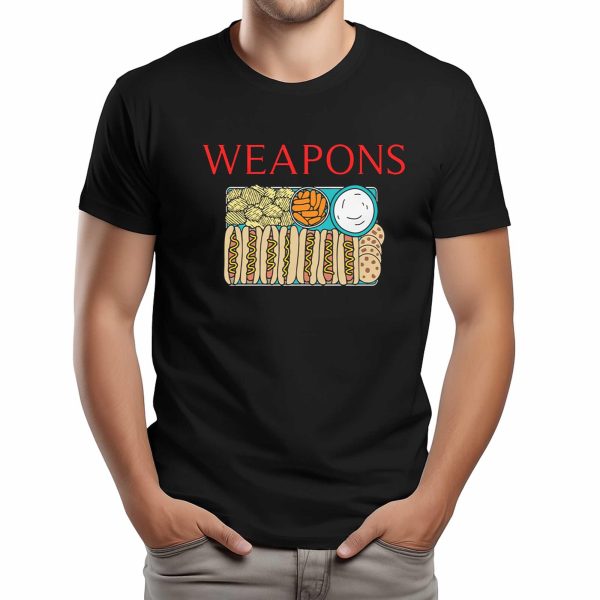 Weapons Hotdogs and Cookies Weapons Movie T Shirt