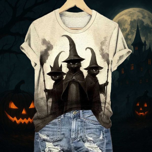 Witchy Black Cats Halloween Shirt 2