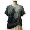 Wolf Crow Print Shirt 2
