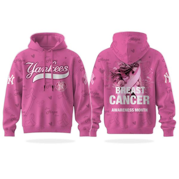 Yankees Breast Cancer Awareness Month Hoodie 2025 4