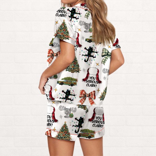 You Serious Clark Christmas Silky Satin Pajama Set