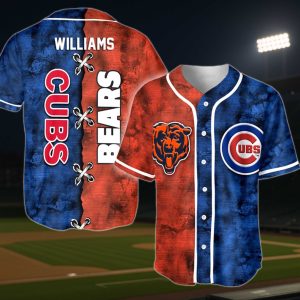 Cubs x Bears Baseball Jersey 2025 1