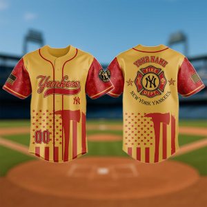 New York Yankees Firefighter Appreciation Night Jersey 2025 1