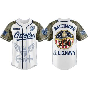 US Navy 250th Birthday Baltimore Orioles Jersey 2025 1
