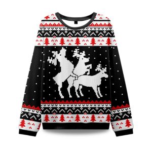 2025 Fck Elk Ugly Christmas Sweater 1