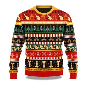2025 Funny Dick Pattern Christmas Ugly Sweater 1