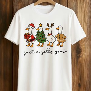 Just a Jolly Goose Christmas Shirt 1