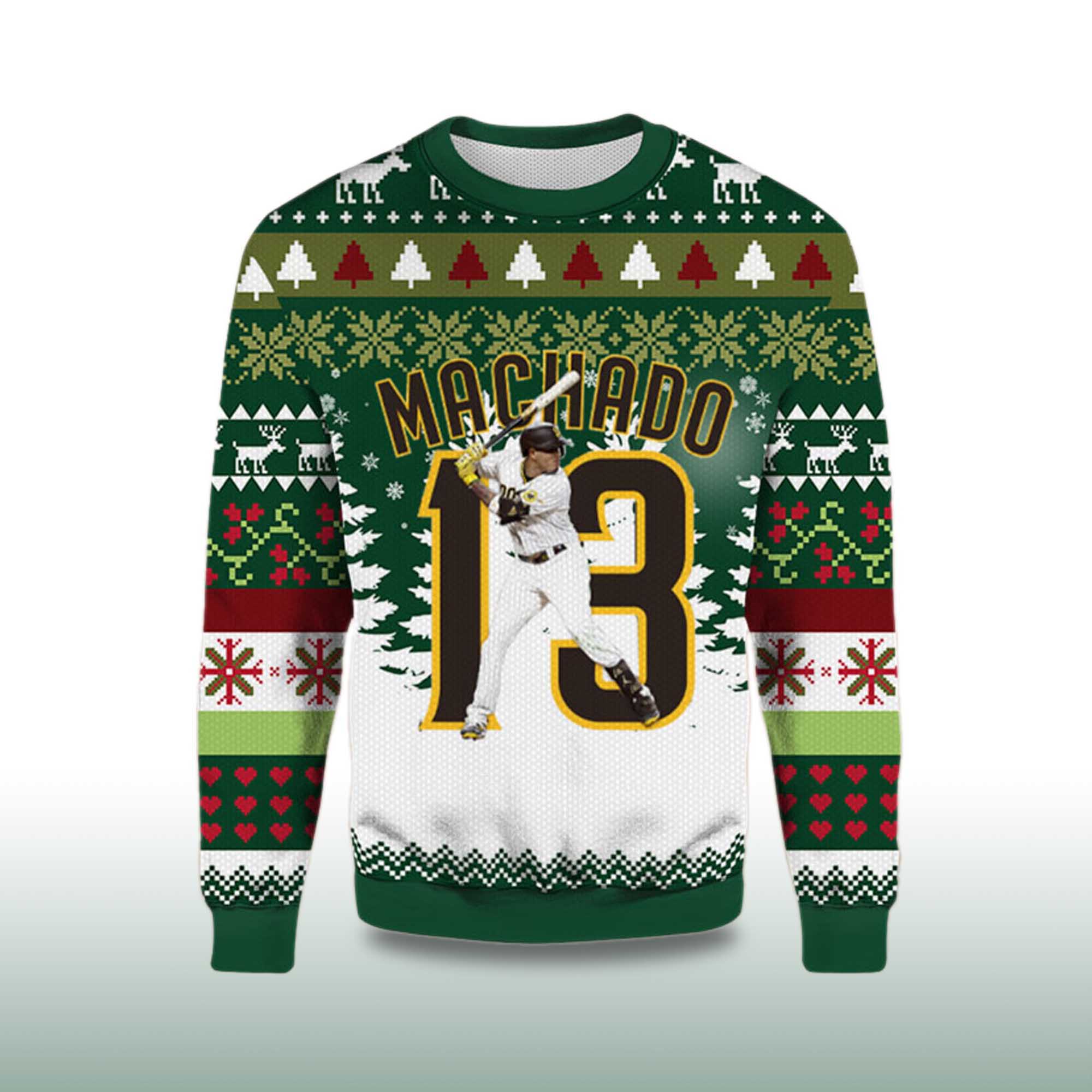 2025Highland Mint Manny Machado San Diego Padres Ugly Sweater 2025Highland Mint Manny Machado San Diego Padres Ugly Sweater