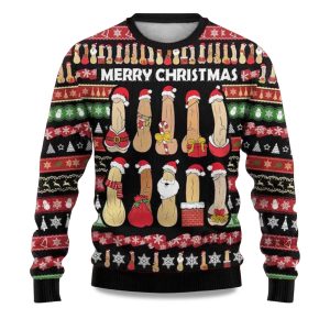 2025 Merry Christmas Penis Ugly Sweater 1